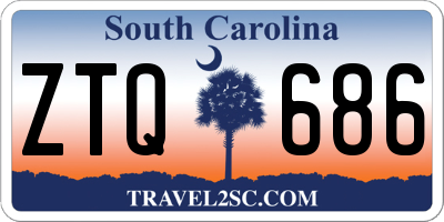 SC license plate ZTQ686