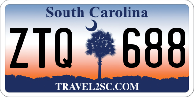 SC license plate ZTQ688