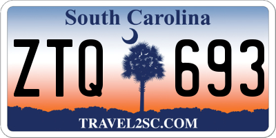 SC license plate ZTQ693