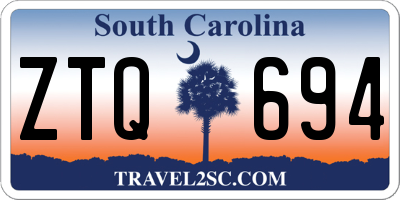 SC license plate ZTQ694