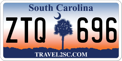 SC license plate ZTQ696