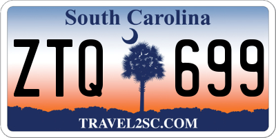 SC license plate ZTQ699