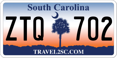SC license plate ZTQ702