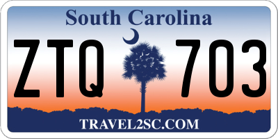 SC license plate ZTQ703
