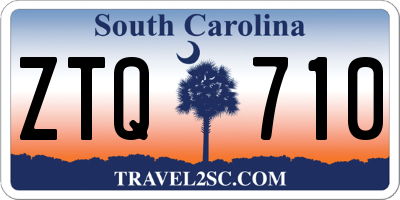 SC license plate ZTQ710