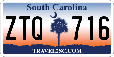 SC license plate ZTQ716