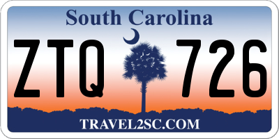 SC license plate ZTQ726