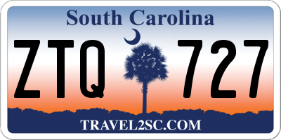 SC license plate ZTQ727
