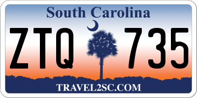SC license plate ZTQ735