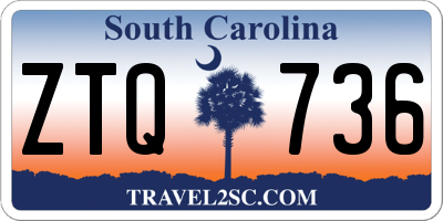 SC license plate ZTQ736