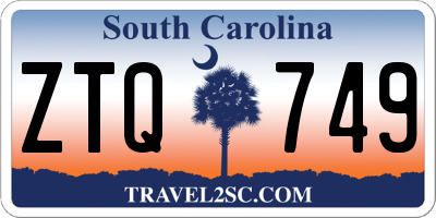 SC license plate ZTQ749