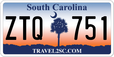 SC license plate ZTQ751