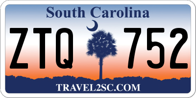 SC license plate ZTQ752