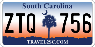 SC license plate ZTQ756