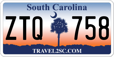 SC license plate ZTQ758