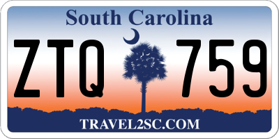 SC license plate ZTQ759