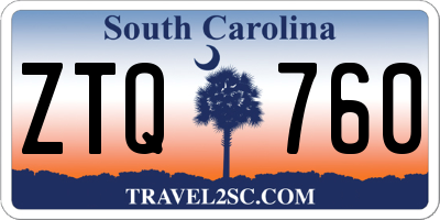 SC license plate ZTQ760
