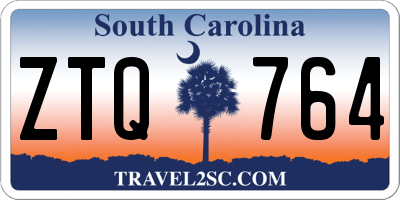 SC license plate ZTQ764