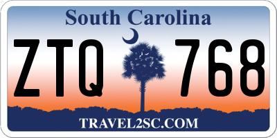 SC license plate ZTQ768