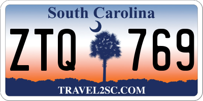 SC license plate ZTQ769