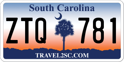 SC license plate ZTQ781