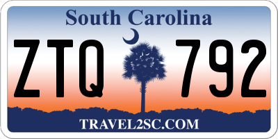 SC license plate ZTQ792