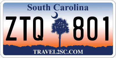 SC license plate ZTQ801