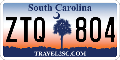 SC license plate ZTQ804