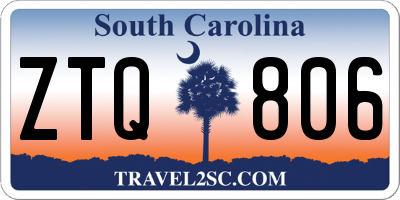 SC license plate ZTQ806