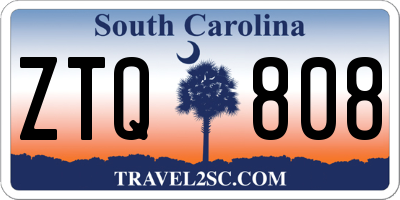 SC license plate ZTQ808