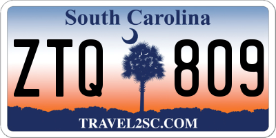 SC license plate ZTQ809