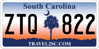 SC license plate ZTQ822