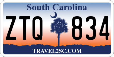 SC license plate ZTQ834