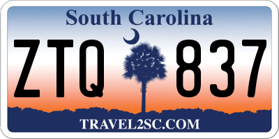 SC license plate ZTQ837