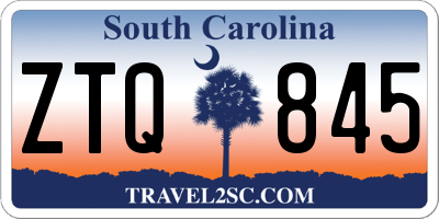 SC license plate ZTQ845