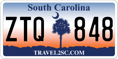 SC license plate ZTQ848
