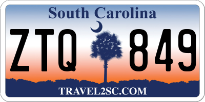 SC license plate ZTQ849