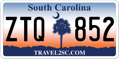 SC license plate ZTQ852