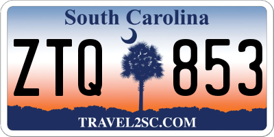 SC license plate ZTQ853