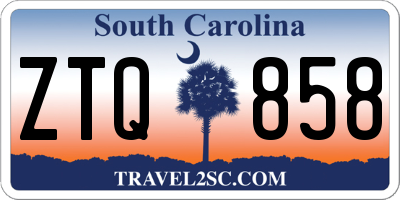 SC license plate ZTQ858
