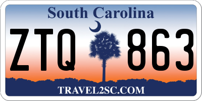 SC license plate ZTQ863