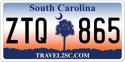 SC license plate ZTQ865