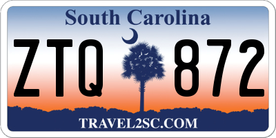 SC license plate ZTQ872
