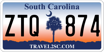 SC license plate ZTQ874