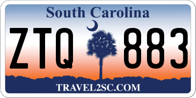 SC license plate ZTQ883