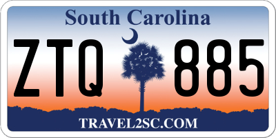 SC license plate ZTQ885