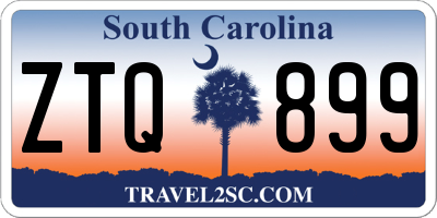 SC license plate ZTQ899