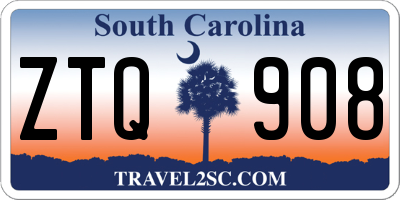 SC license plate ZTQ908