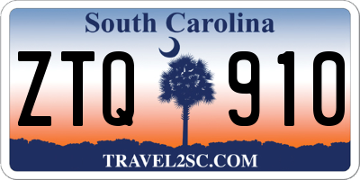 SC license plate ZTQ910