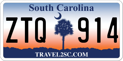 SC license plate ZTQ914